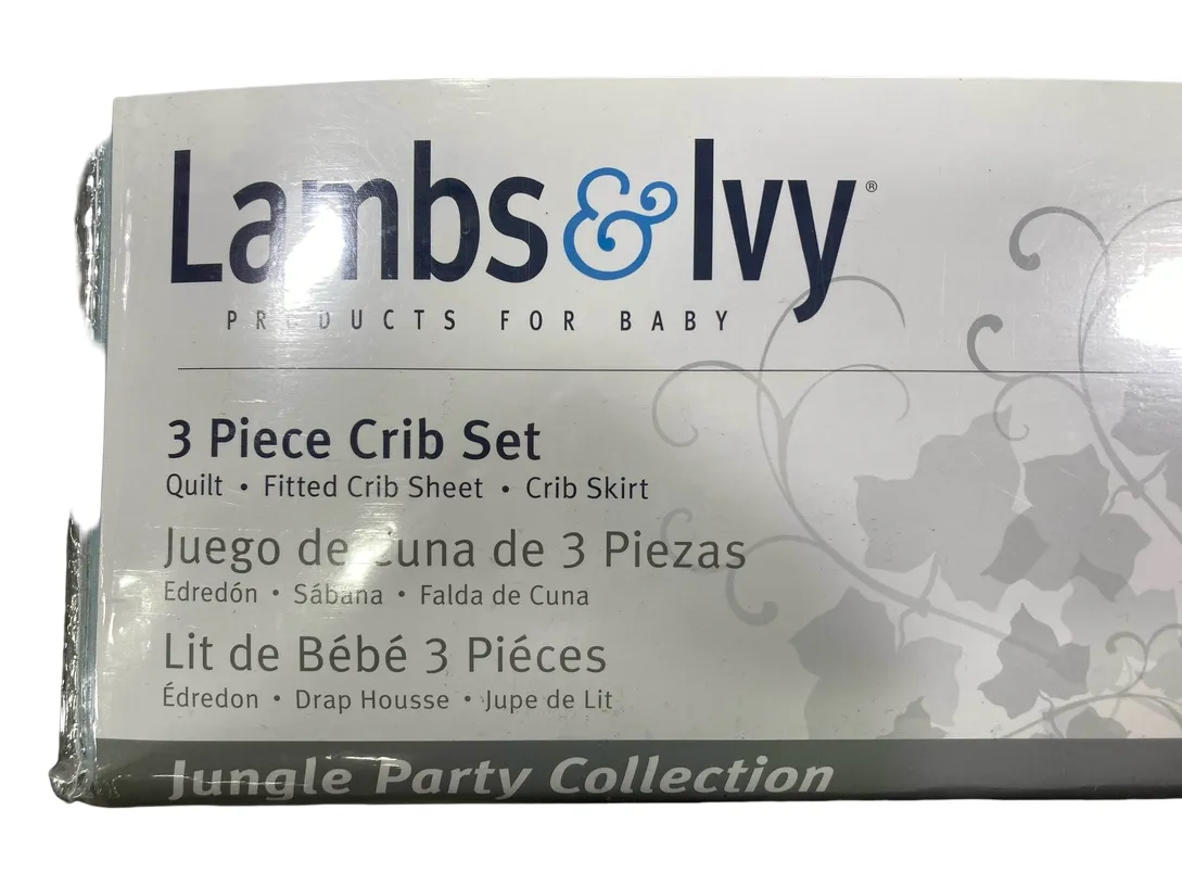 Lambs & Ivy 3 Piece Crib Set, Jungle Party