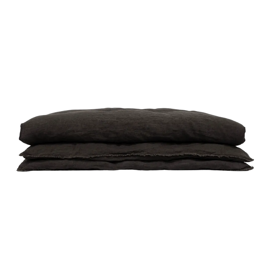 Linen Quilt | Black 200x85cm Zoco Home