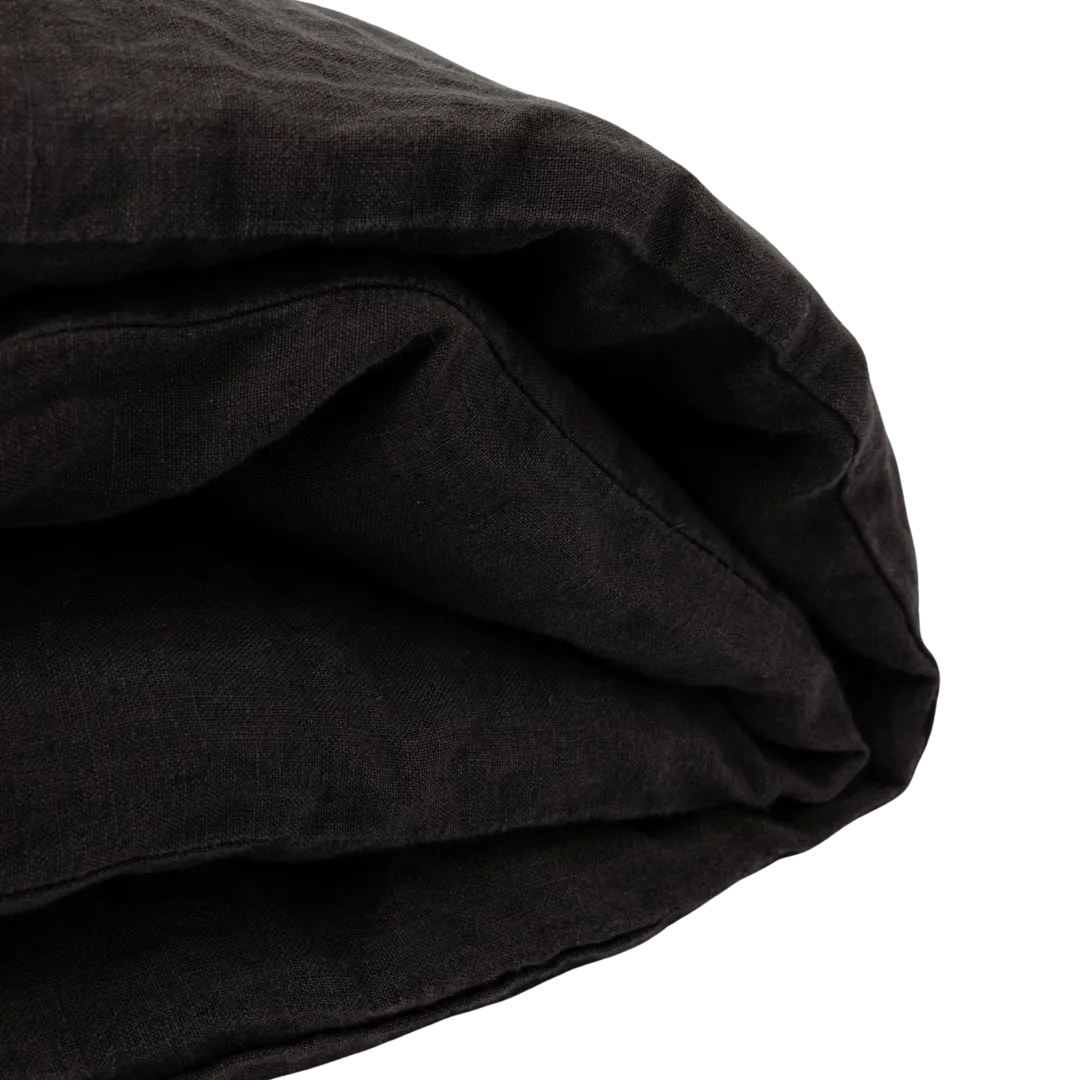 Linen Quilt | Black 200x85cm Zoco Home