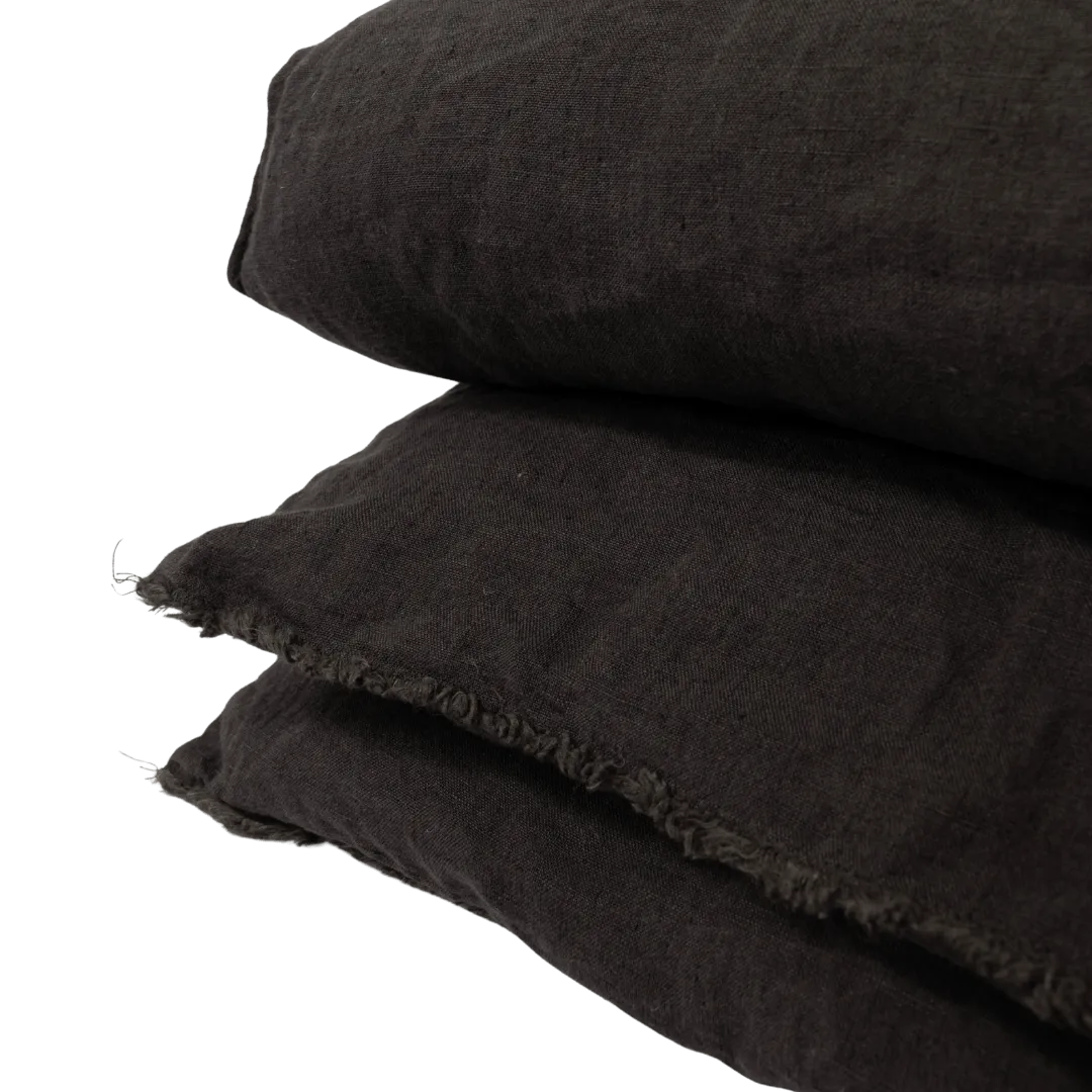 Linen Quilt | Black 200x85cm Zoco Home