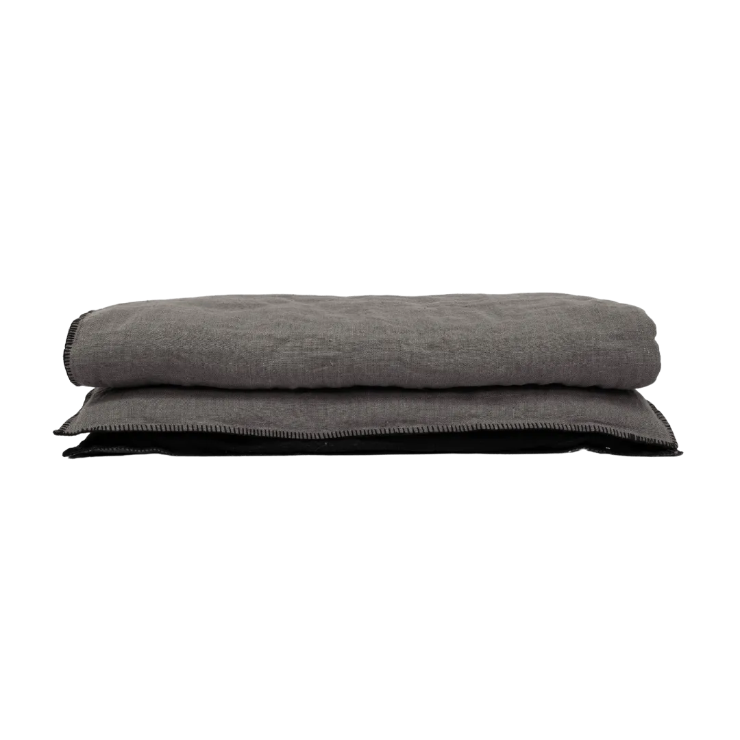 Linen Quilt Cover | Embroidered Edge | Granit 200x85cm Zoco Home