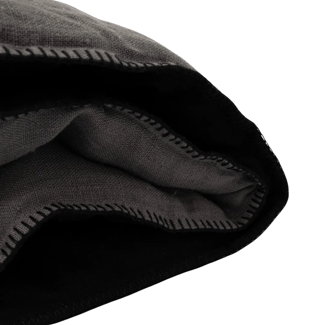 Linen Quilt | Embroidered Edge | Granit 200x85cm Zoco Home