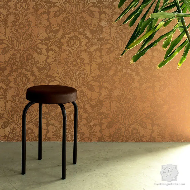 Lisabetta Damask Wall Stencil