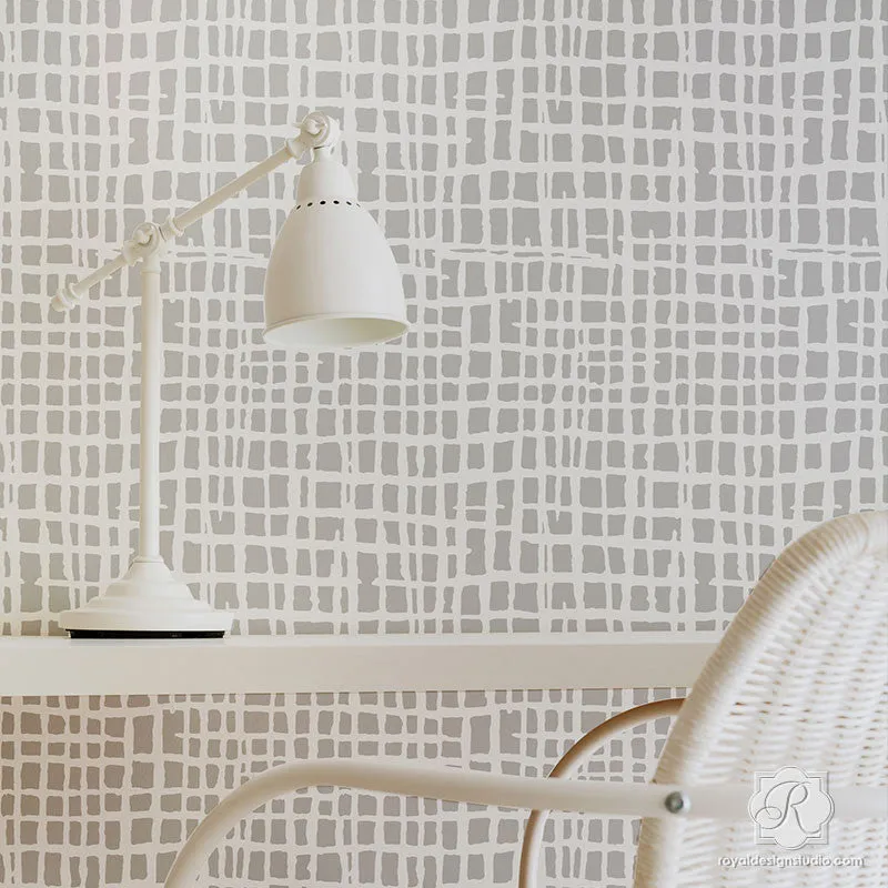 Loose Weave Wall Stencil