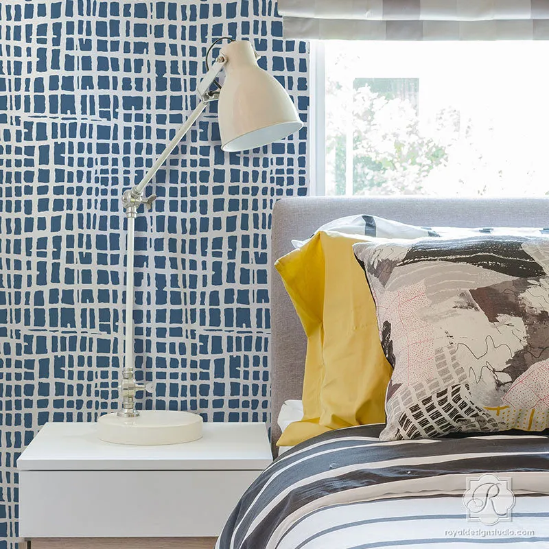 Loose Weave Wall Stencil