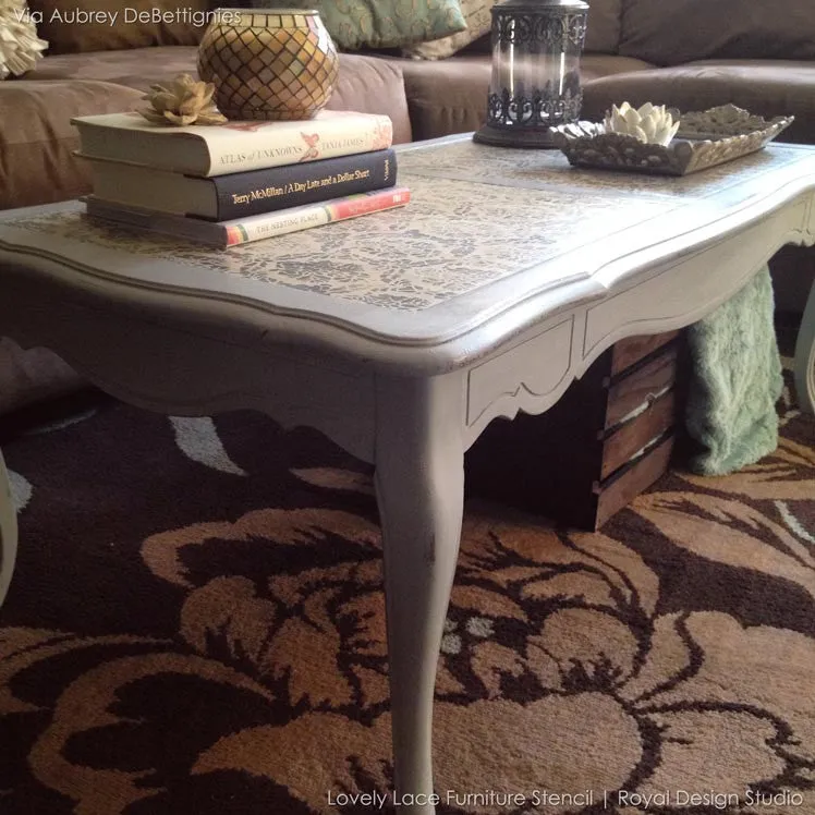 Lovely Lace Furniture Stencil