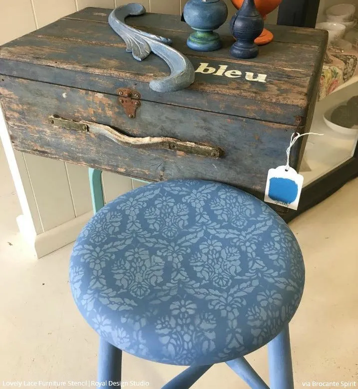 Lovely Lace Furniture Stencil
