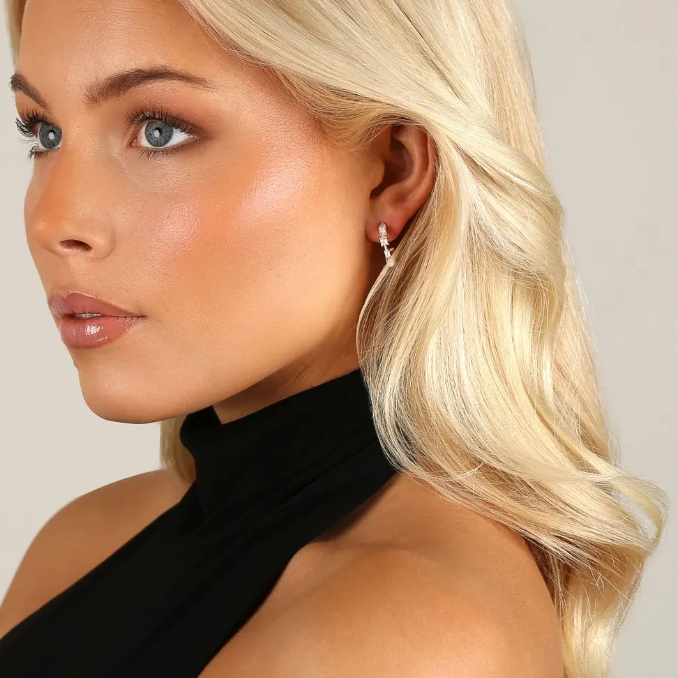 Lucy Pearl Hoop Earrings | Silver Plated