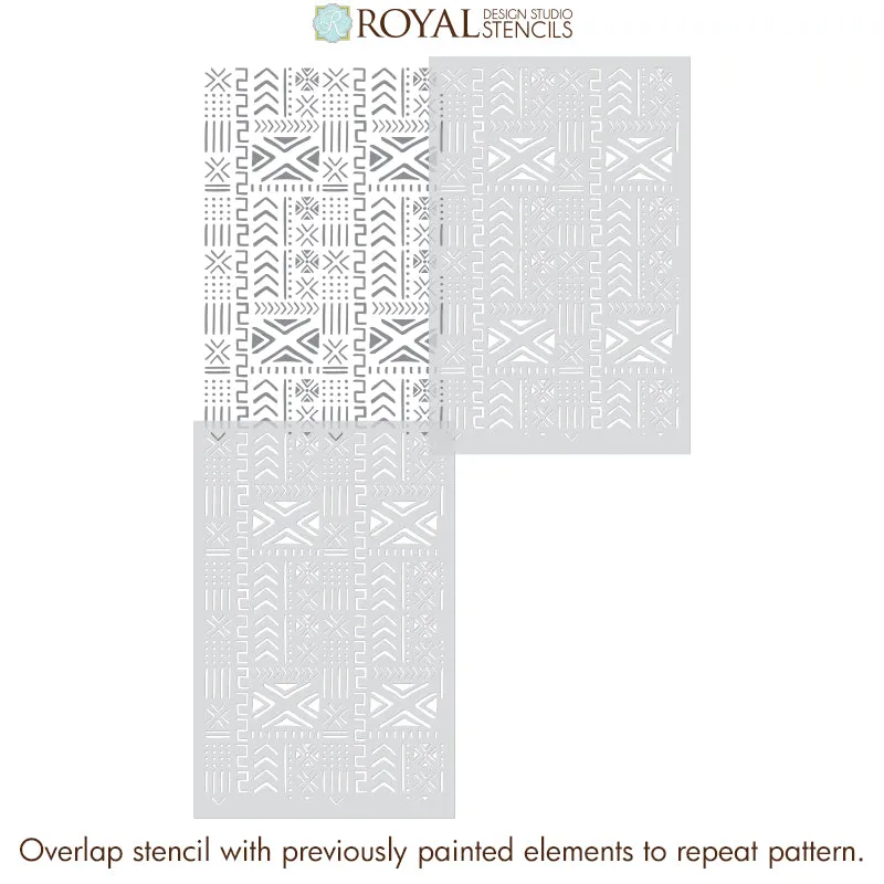 Mali Mudcloth Wall Stencil
