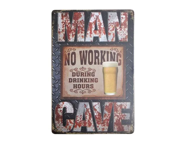 MAN CAVE  METAL ART SIGNS