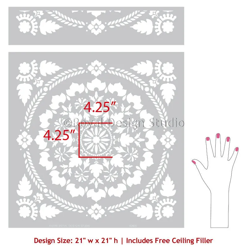 Mandala Fusion Tile Stencil
