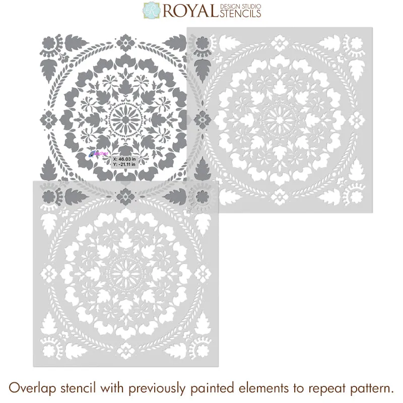 Mandala Fusion Tile Stencil