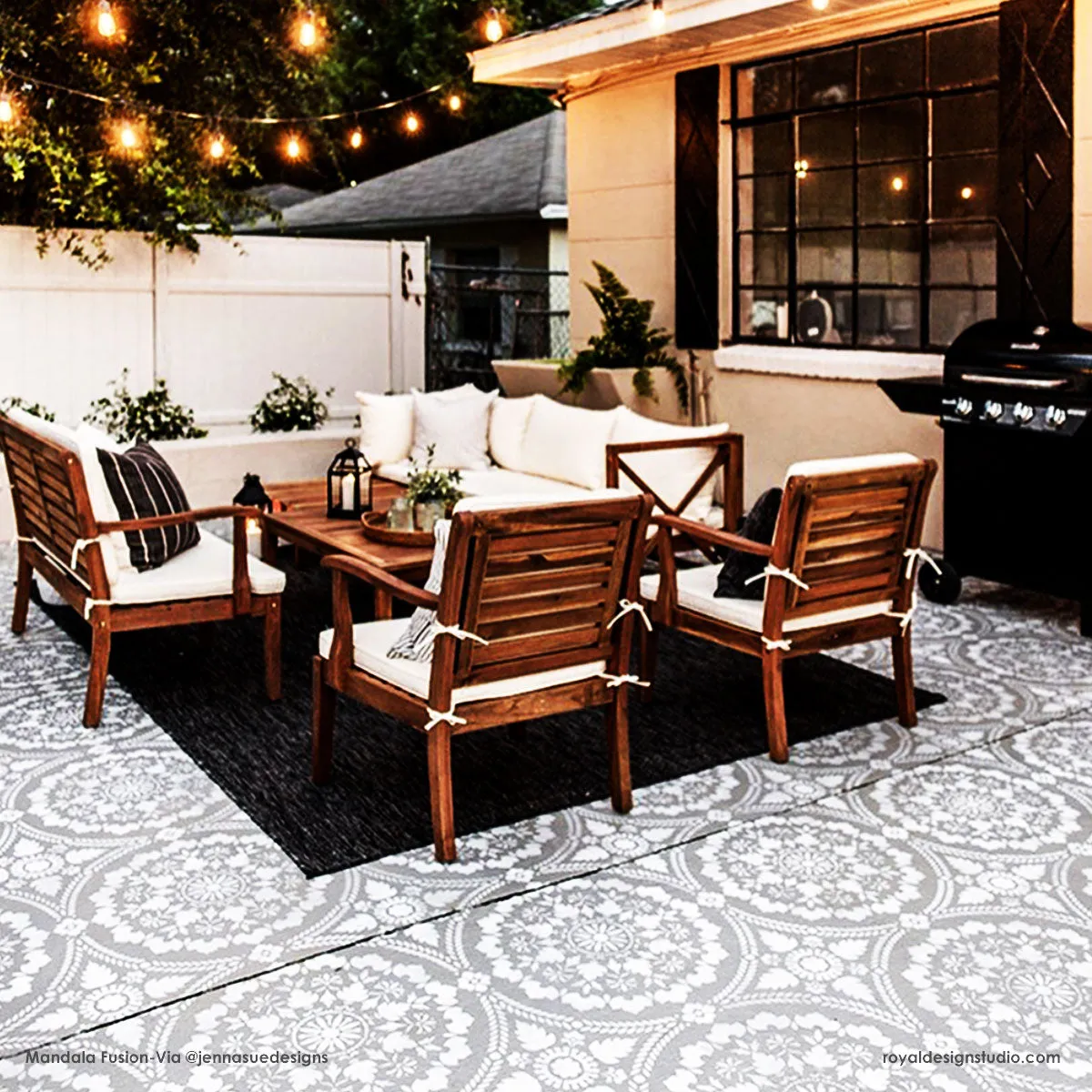 Mandala Fusion Tile Stencil