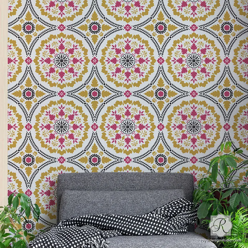 Mandala Fusion Tile Stencil