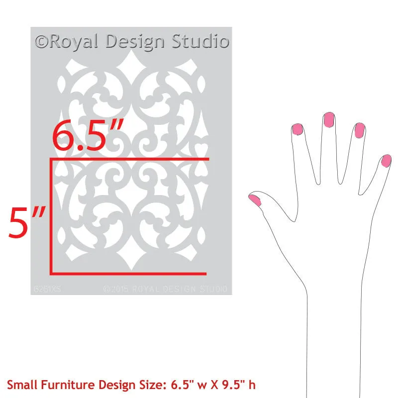 Mansion House Grille Trellis Furniture Stencil