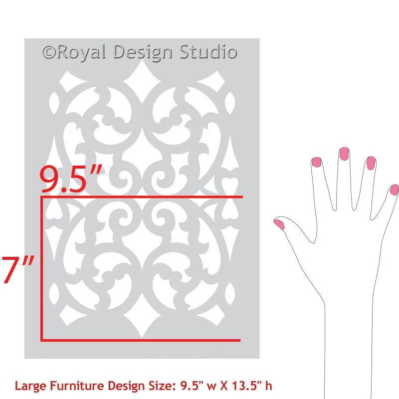 Mansion House Grille Trellis Furniture Stencil