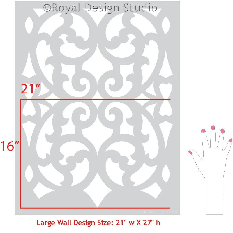 Mansion House Grille Trellis Wall Stencil