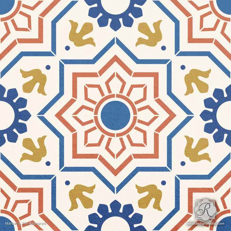 Marbella Tile Stencil