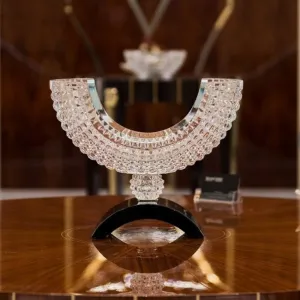 Mario Cioni | Luxe' Clear Bowl With Black Base