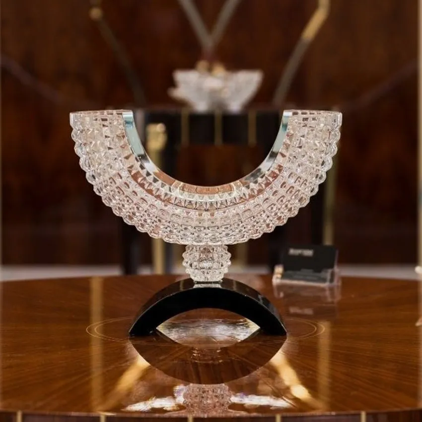 Mario Cioni | Luxe' Clear Bowl With Black Base