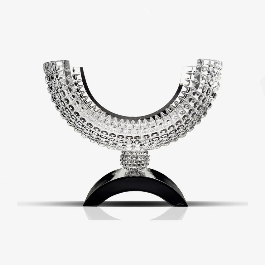 Mario Cioni | Luxe' Clear Bowl With Black Base