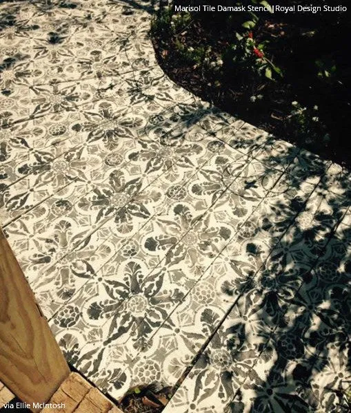 Marisol Damask Tile Stencil