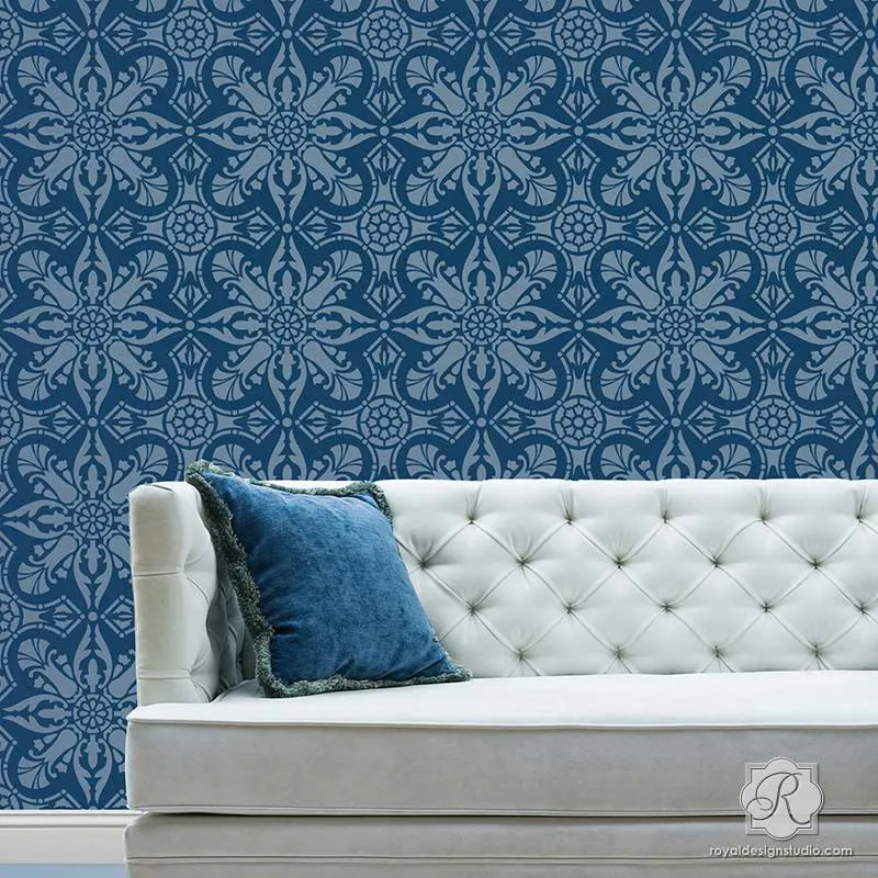 Marisol Damask Tile Stencil
