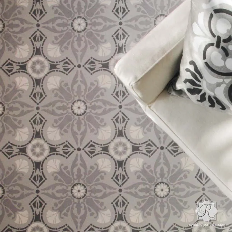 Marisol Damask Tile Stencil