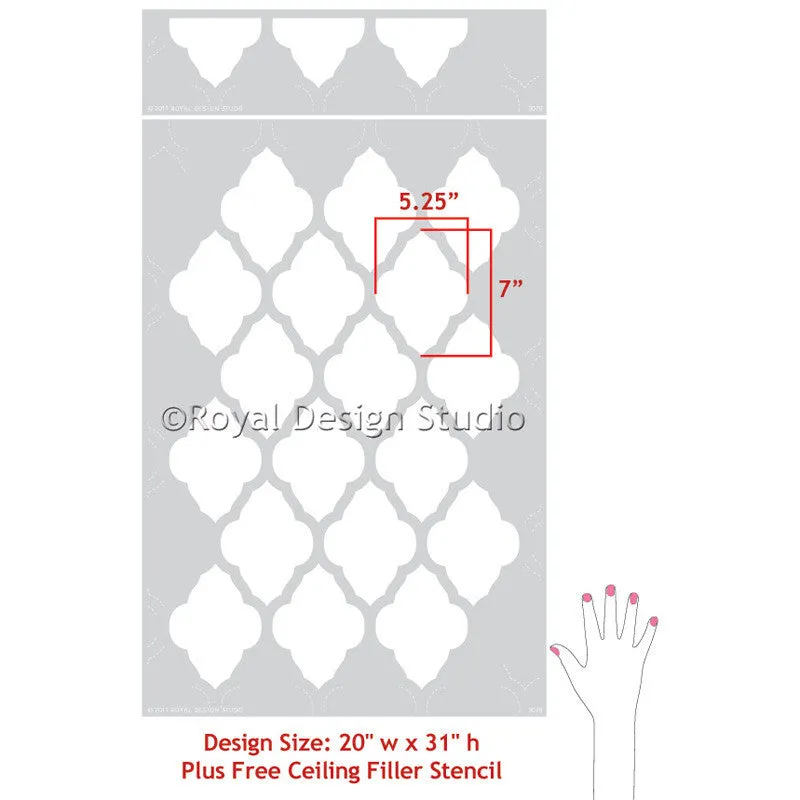 Marrakesh Trellis Moroccan Wall Stencil