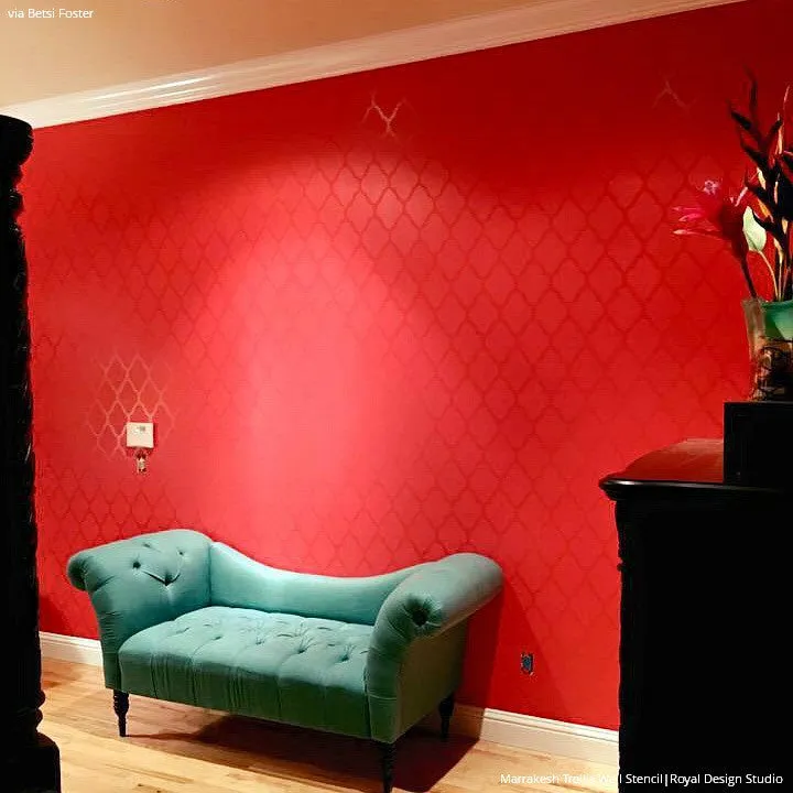 Marrakesh Trellis Moroccan Wall Stencil