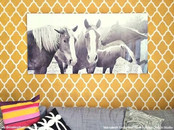Marrakesh Trellis Moroccan Wall Stencil