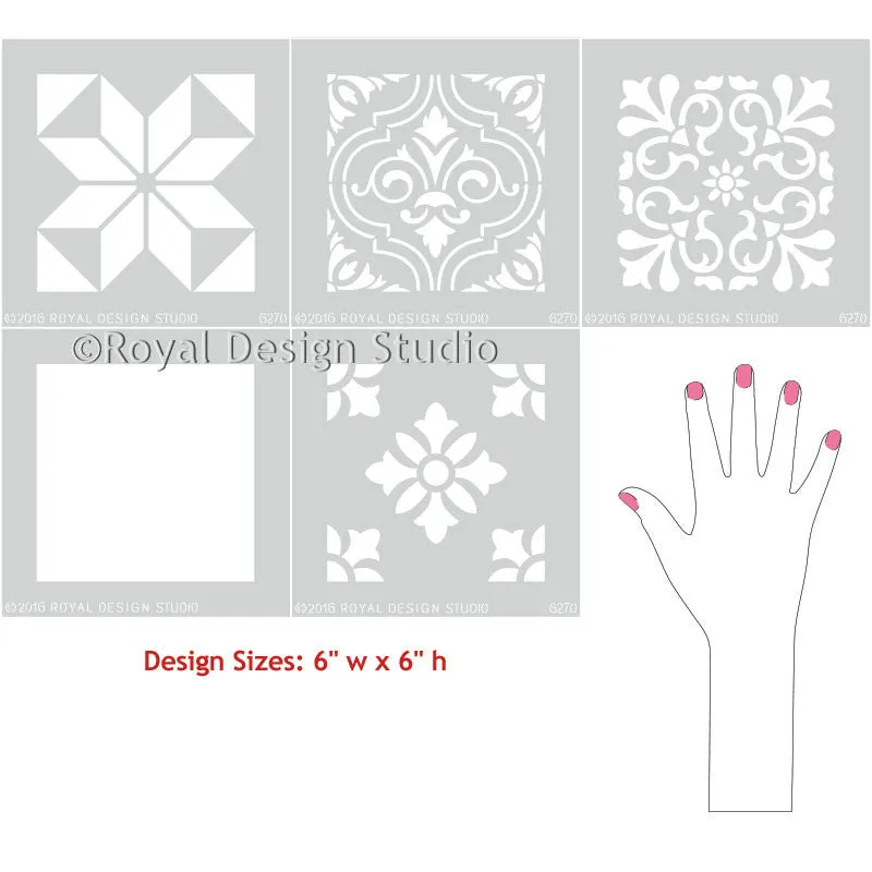 Mediterranean Tile Stencil Set