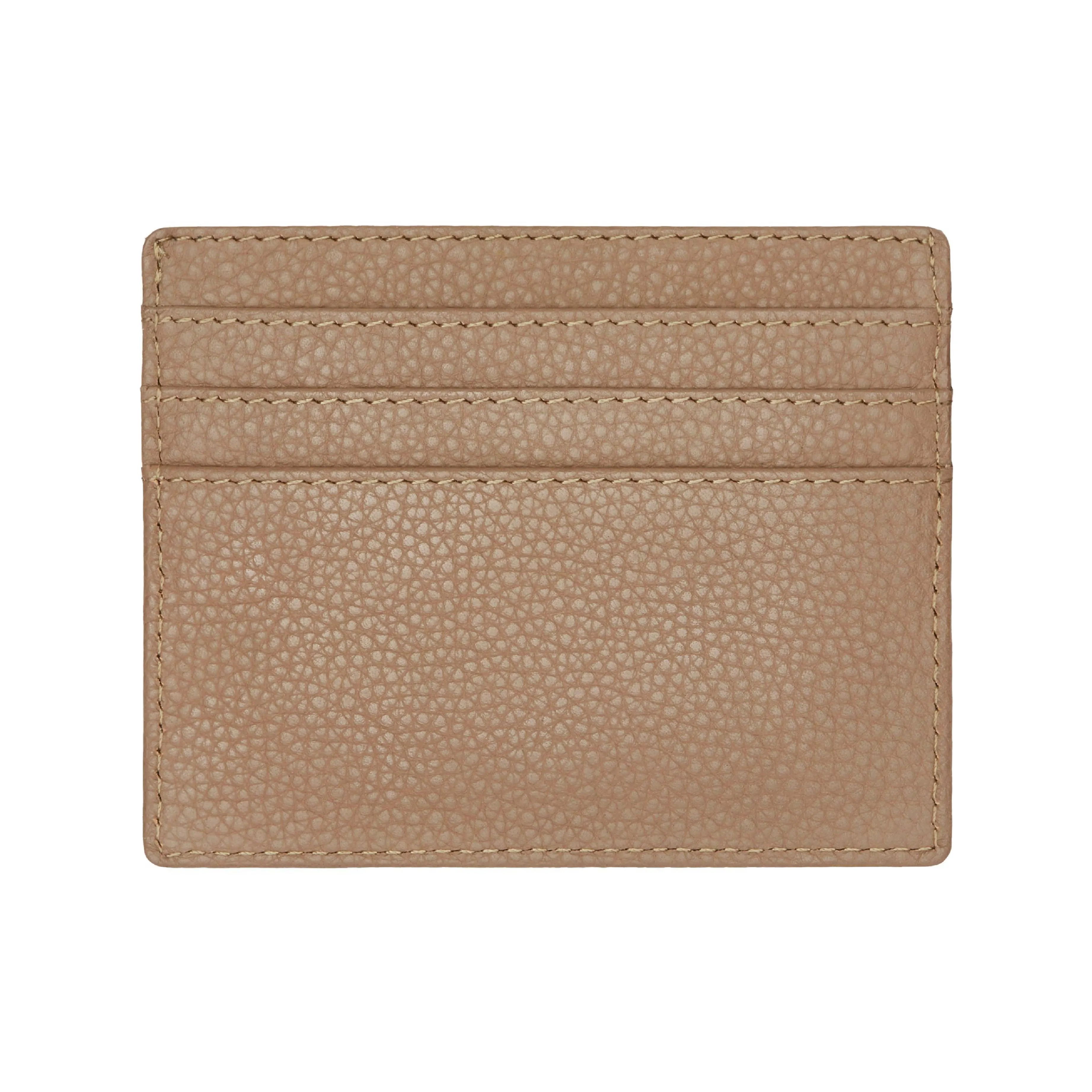 Men's Classic Grained Card Holder | Camel