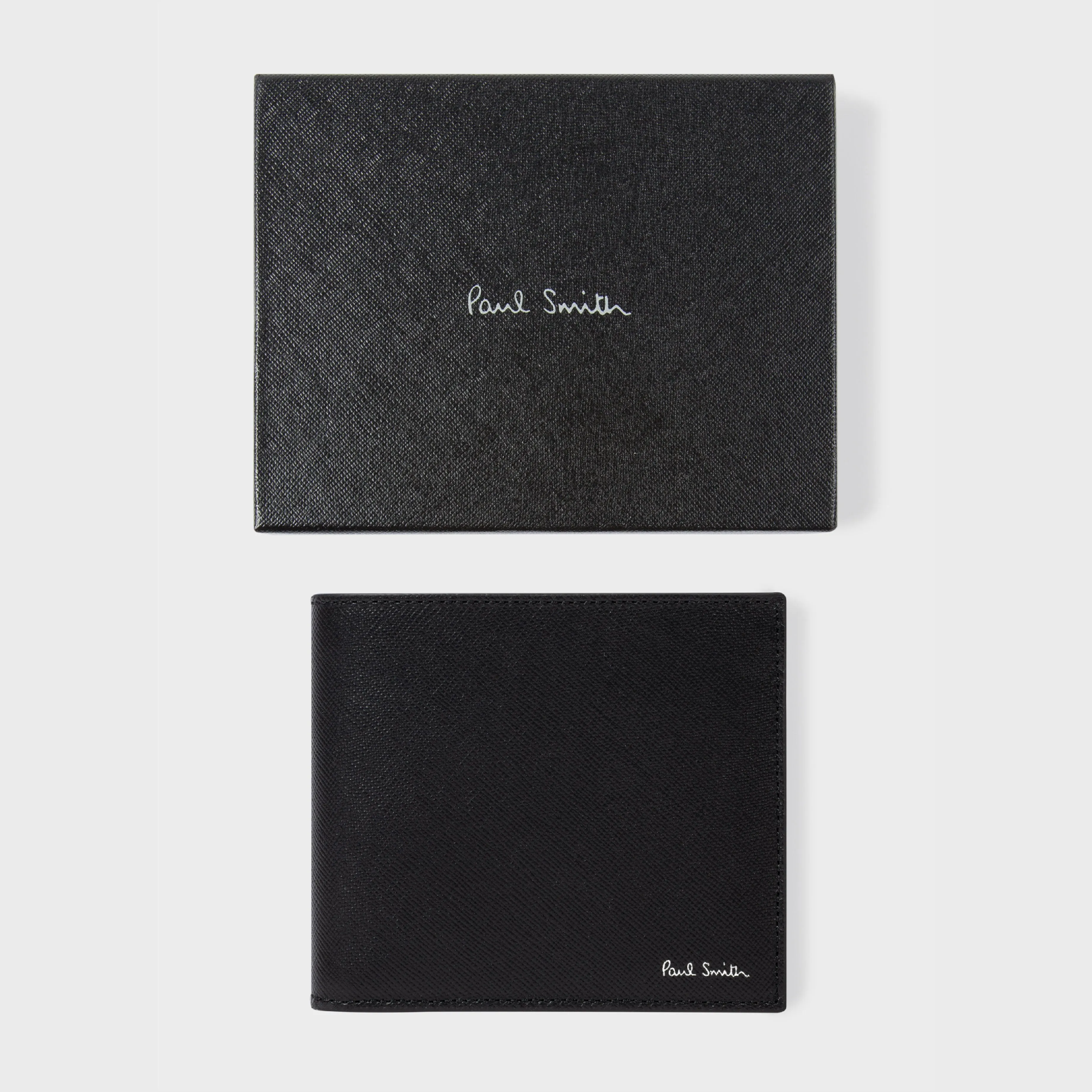 Men's Leather 'Mini Nottingham' Billfold Wallet | Black