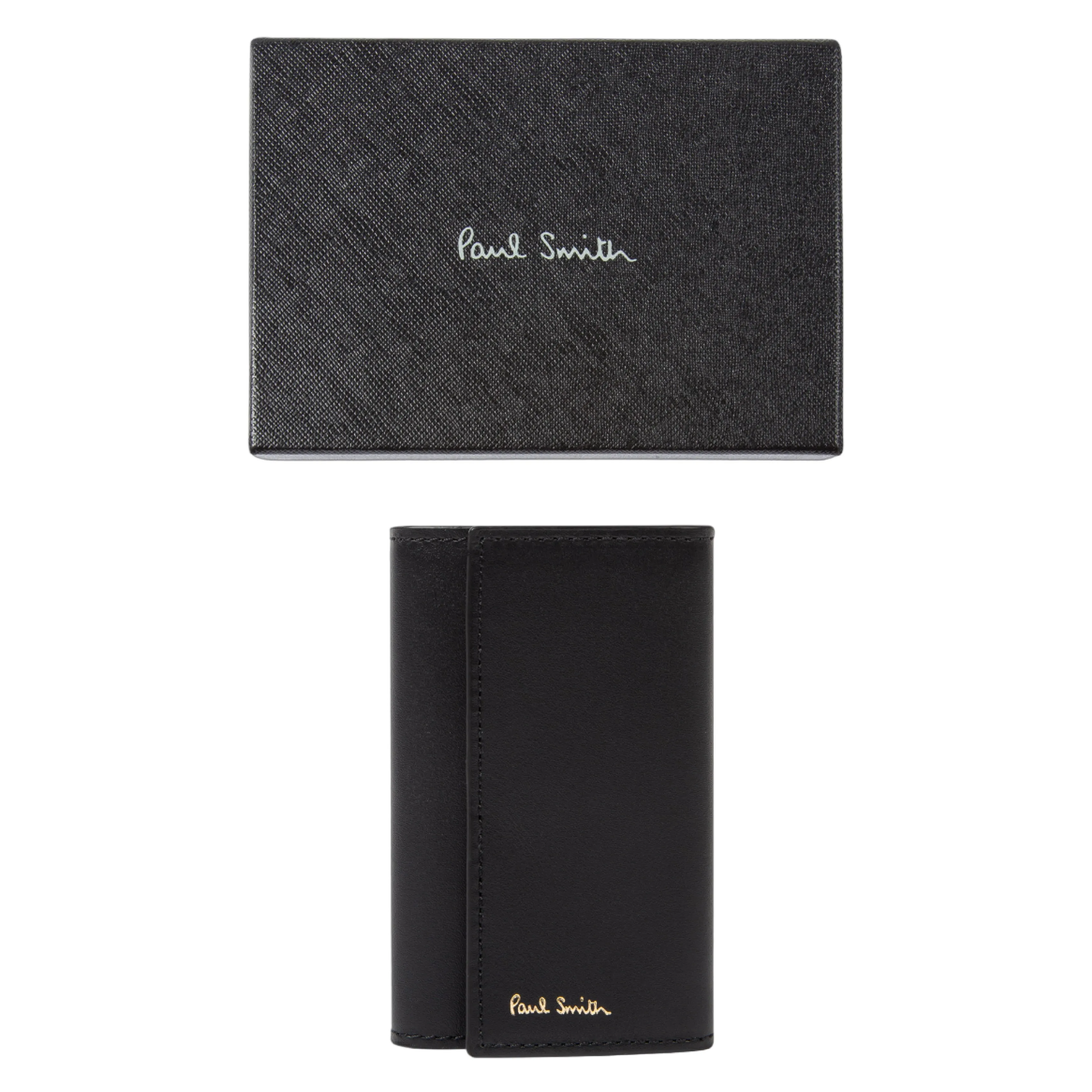Men's Leather 'Signature Stripe' Key Case | Black