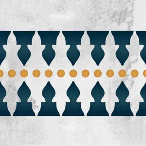 Minaret Border Moroccan Stencil