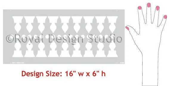 Minaret Border Moroccan Stencil