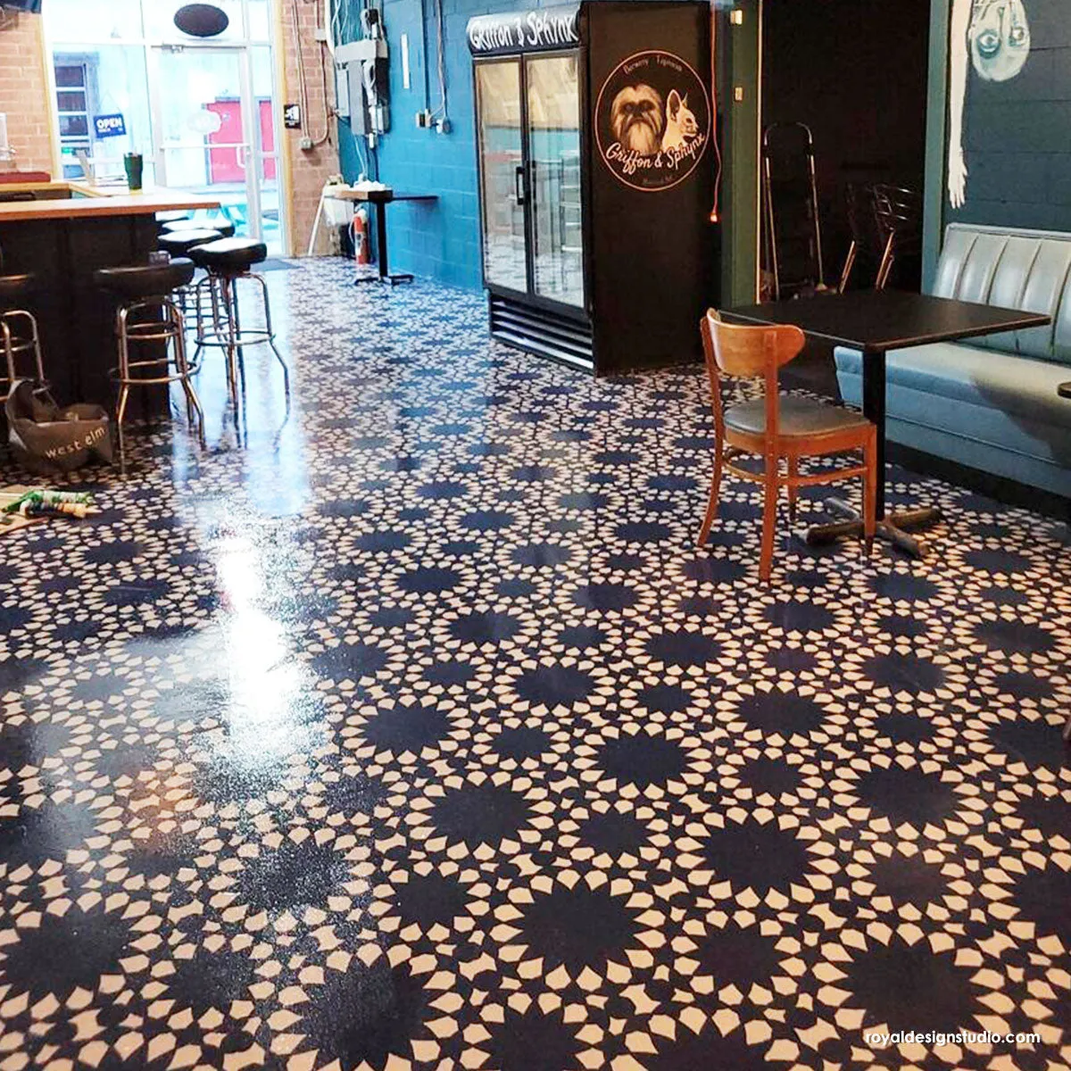 Modern Souk Moroccan Tile Stencil