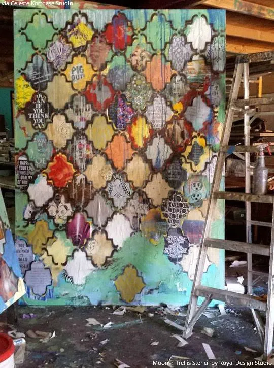 Moorish Trellis Wall Stencil