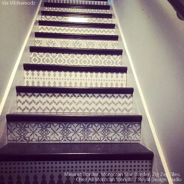 Moroccan Star Border Stencil