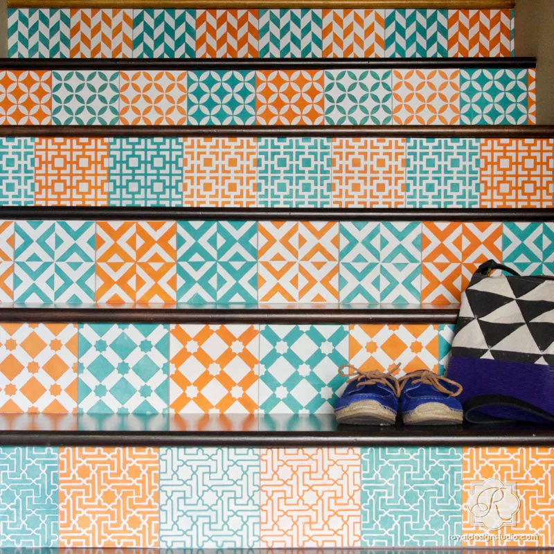 Moroccan Tile Stencil Set
