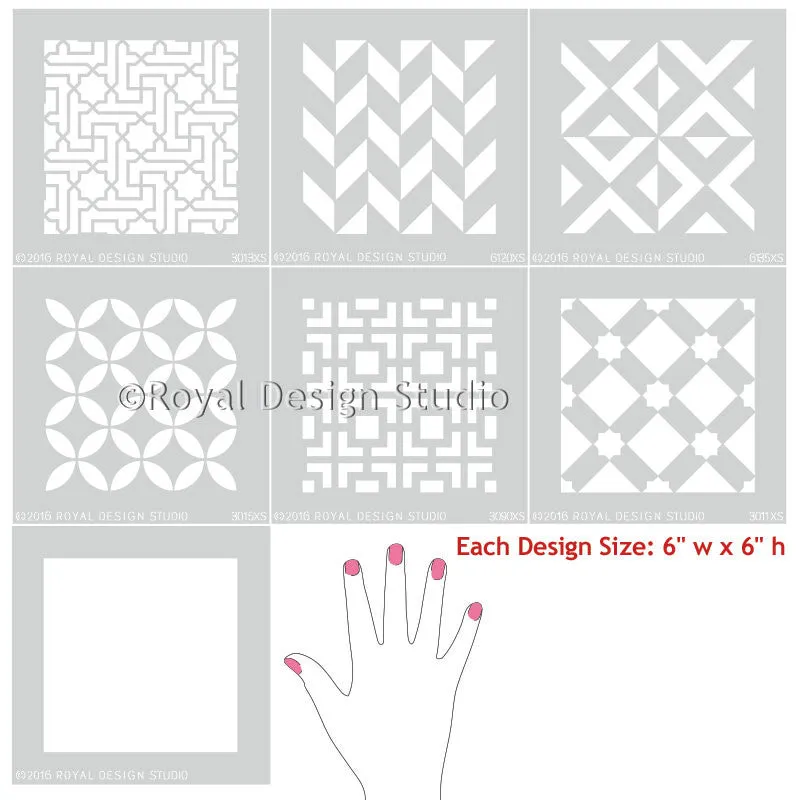 Moroccan Tile Stencil Set