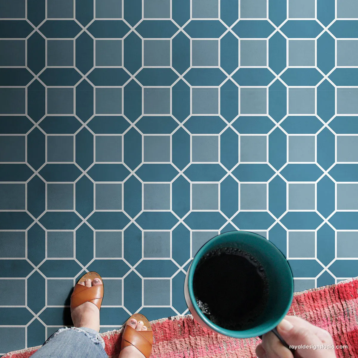 Mosaic Grid Floor Tile
