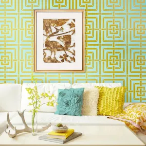 Mykonos Trellis Wall Stencil