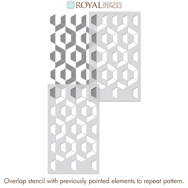 Nexus Modern Allover Wall Stencil