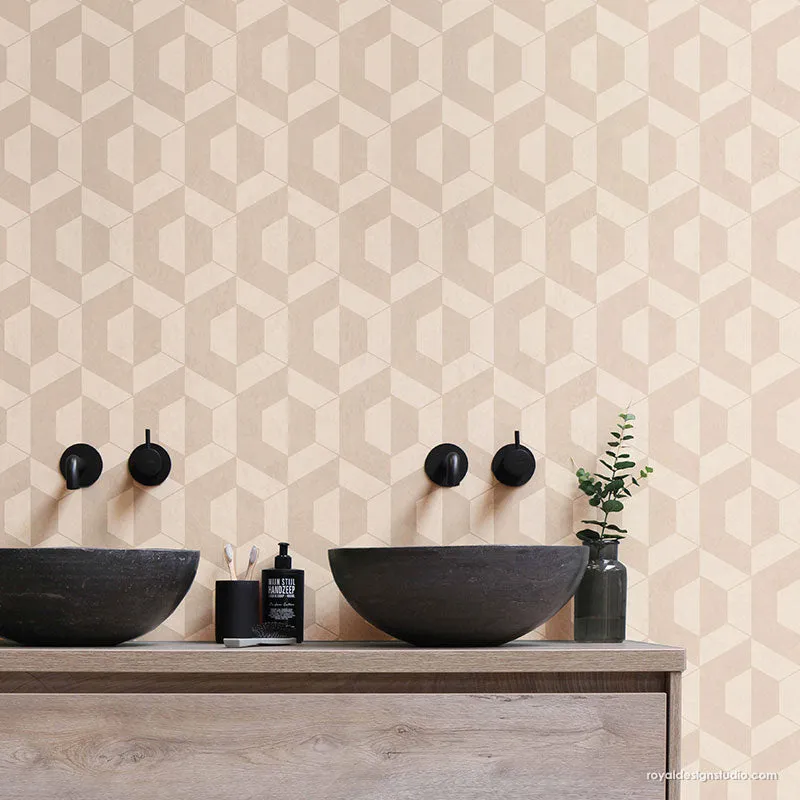 Nexus Modern Allover Wall Stencil
