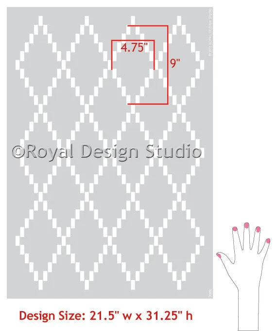 Nova Trellis Wall Stencil