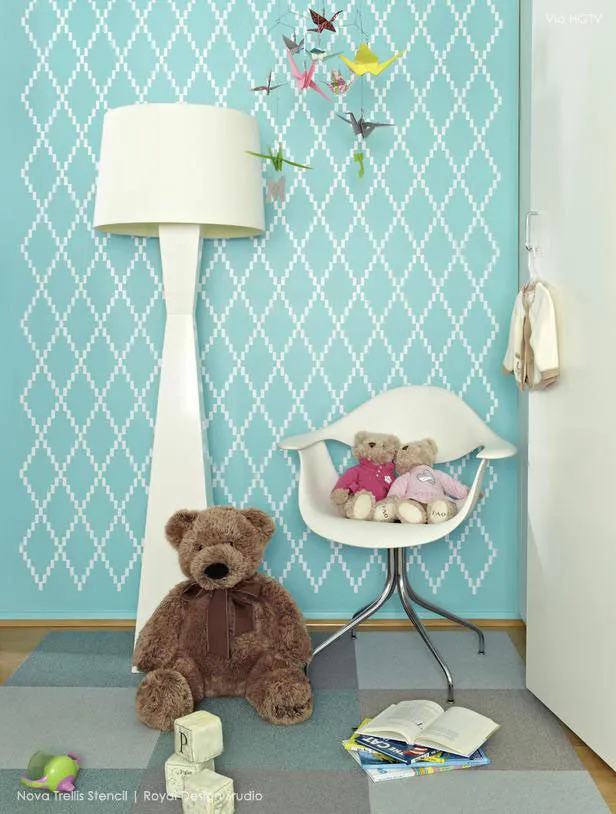 Nova Trellis Wall Stencil