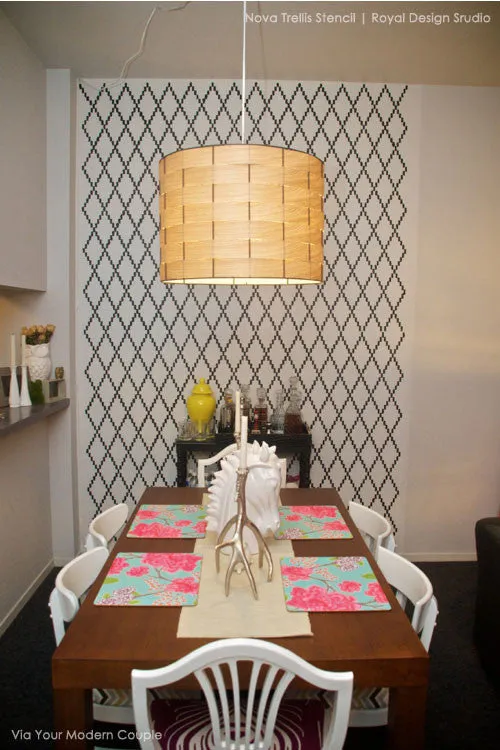 Nova Trellis Wall Stencil