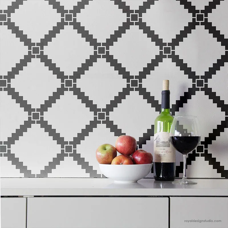Onward Allover Tile Stencil